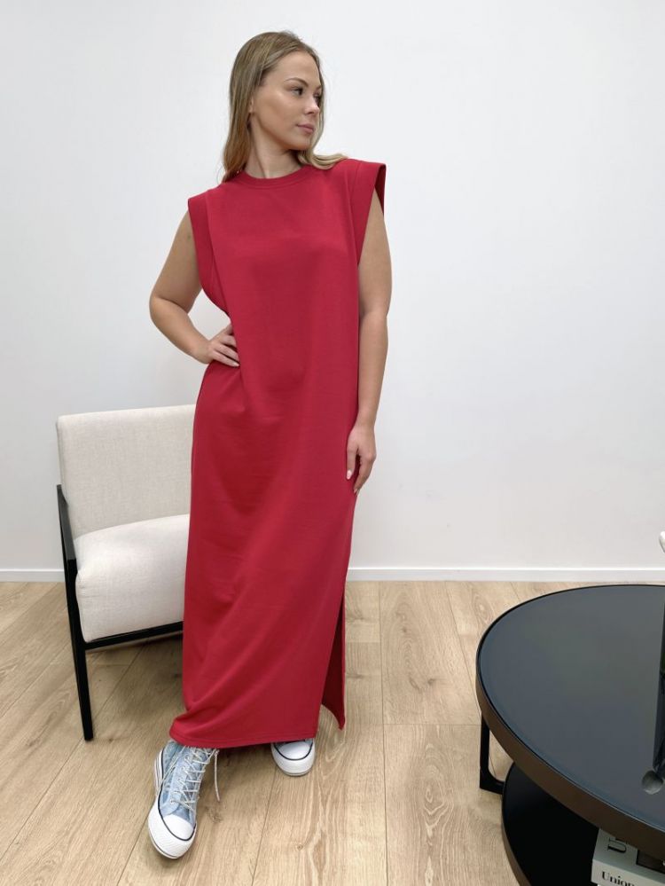 PCCHILLI SUMMER SL ANK DRESS U 220532 Cerise