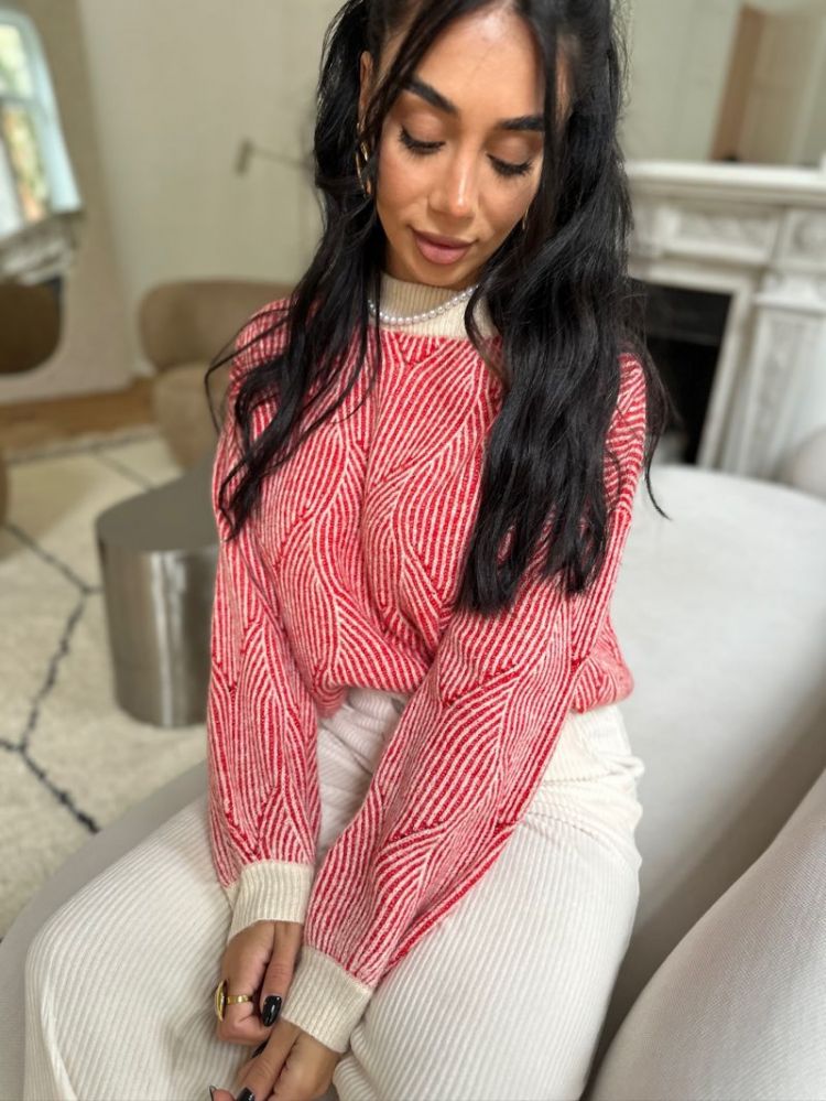PCJENNA LS O-NECK KNIT NOOS BC 188926009 White