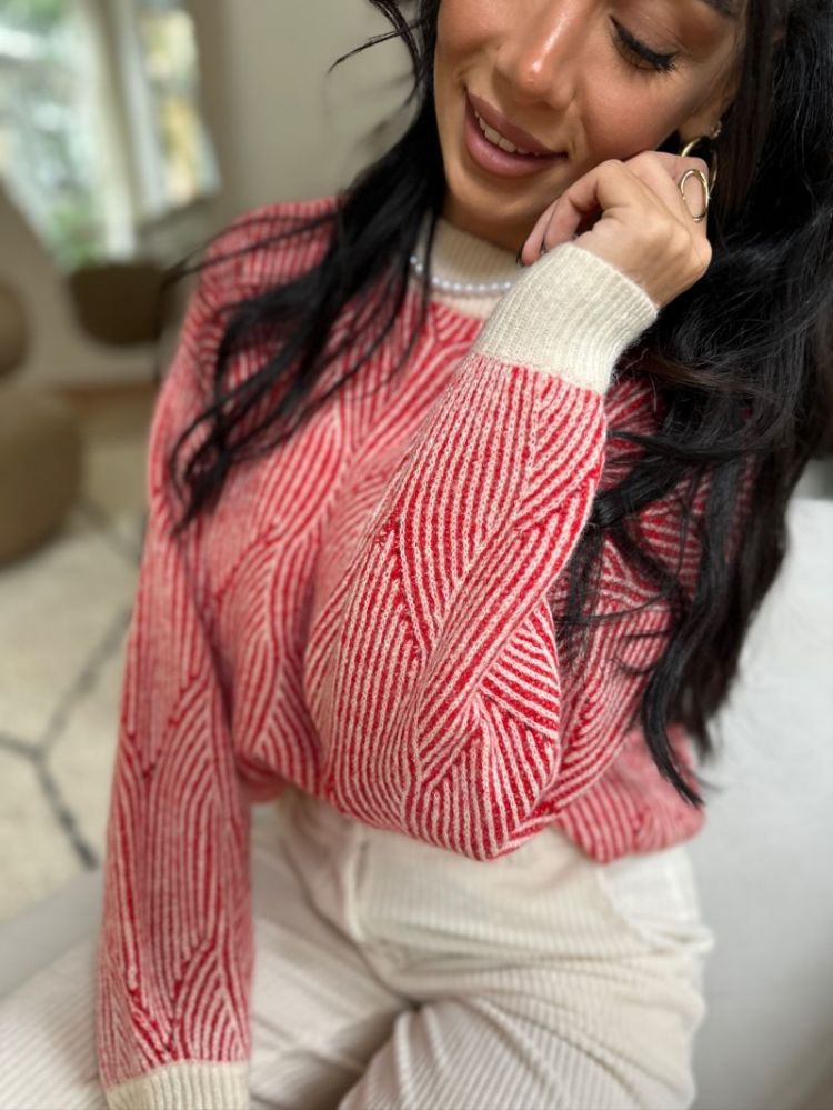 PCJENNA LS O-NECK KNIT NOOS BC 188926009 White