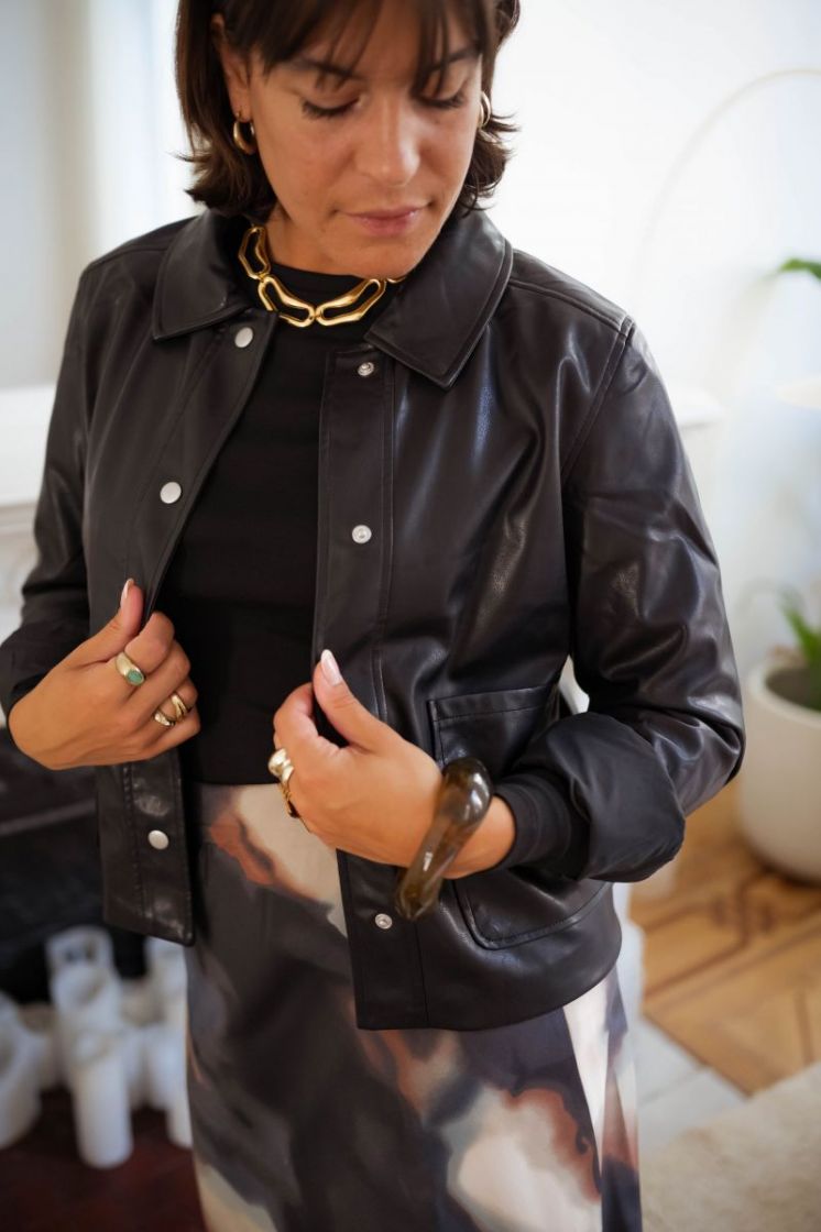 VIHELLIUM SHORT JACKET - NOOS 295042 Black Be