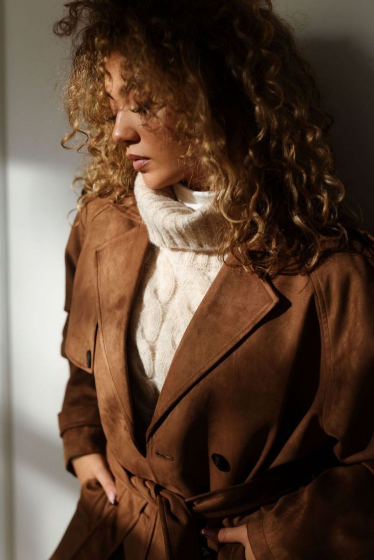 JXLEIA ROSIE LONG TRENCHCOAT O 176174 Cognac