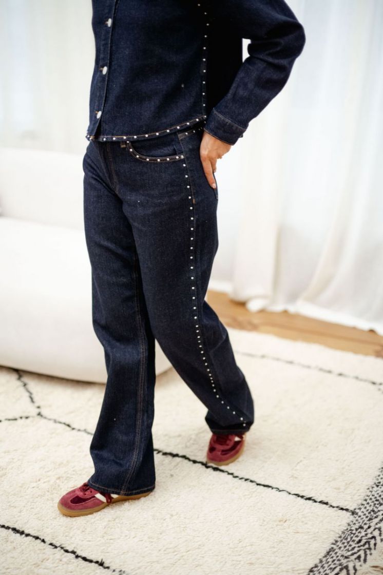 PCKARLA MW WIDE JEANS D2D FSY 184060001 Dark
