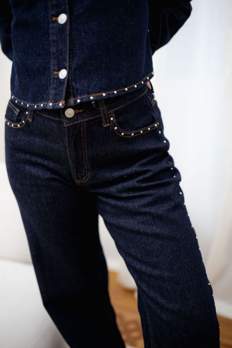 PCKARLA MW WIDE JEANS D2D FSY 184060001 Dark