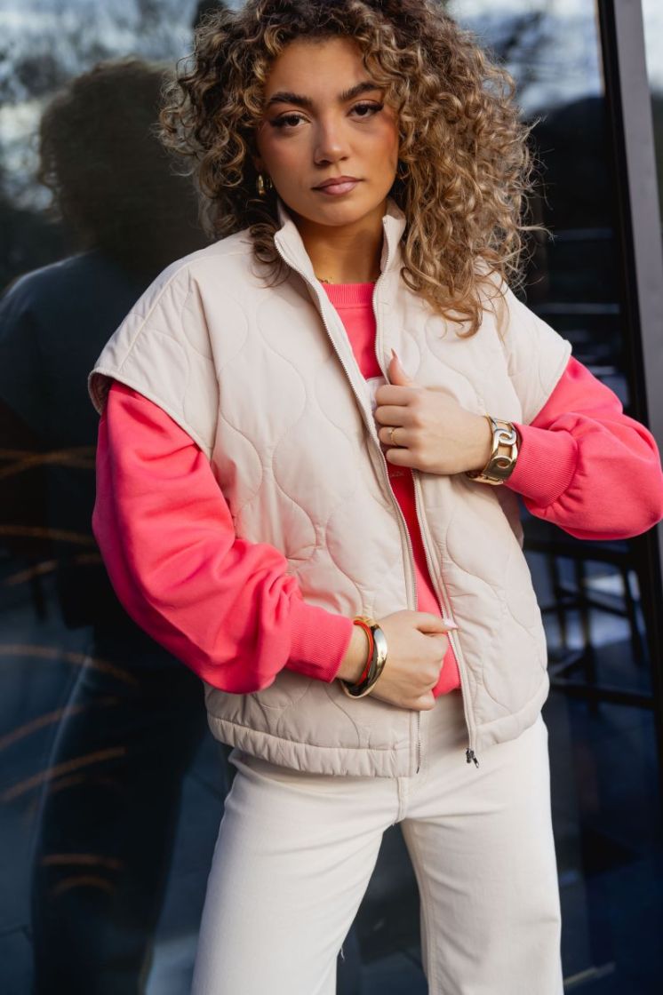 VMROSE CS QUILTED ZIP JACKET W 222913 Birch