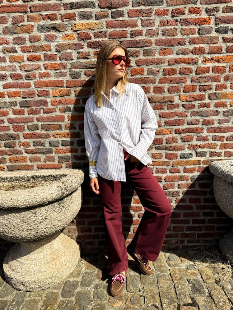 JXCARO POPLIN LS RLX SHIRT WVN 177632009 Blanc