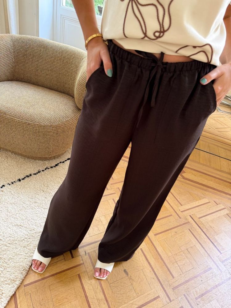 VMMELANEY HW LOOSE PANT WVN NO 297957 Chocolat