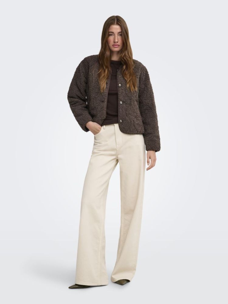 ONLINES TEDDY JACKET CC OTW 286415 Chocolat